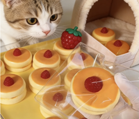 Nouveau design Jouets soufflés en TPR en forme de fromage et de gâteau à la fraise, jouets à presser anti-stress pour enfants, cadeaux de fête et décoration de bureau