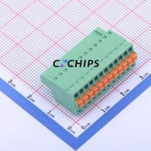 DB2EKD-2.5-12P-GN Plug-in Terminal Block P=2.5mm Connector ( Connector Type: Male Plug )( Construction: 1x12P )( Pitch: 2.5mm ) - Product Image 1