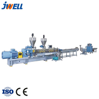 Machine extrudeuse et pelletiseuse à double vis en plastique Jwell China pour granulés de nylon et de fibre de verre