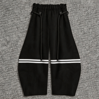 Pantalon de survêtement super ample personnalisé avec logo pour hommes et femmes, 100 % coton, taille élastique, jambes fuselées, coupe large, style décontracté streetwear