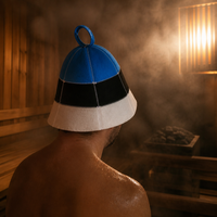 Chapeau de sauna en laine personnalisé, chapeau de sauna drapeau américain pour hommes et femmes, chapeau finlandais Banya, chapeau russe, accessoires de bain