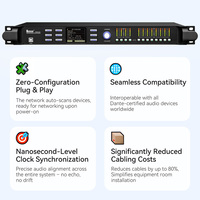 Système de gestion de processeur DSP professionnel PA848N Dante avec FIR 4 entrées/8 sorties, scène sonore numérique avec FIR 32 bits
