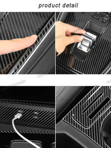 Accessoires d'intérieur de voiture en fibre de carbone pour audi a3 8y 2021 2022 siège de panneau de vitesse ajuster couverture de <span class=keywords><strong>volant</strong></span> kits de style automatique évent - Product Image 3