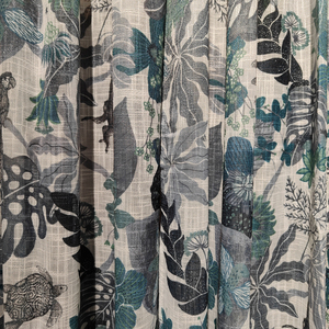 Cortina de lino con estampado para decoración del hogar, cortina opaca personalizada de fábrica para sala de estar y dormitorio, superventas - Product Image 2