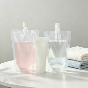Custom Made Leak Resistant 250ml Spout Pouch Custom Print Handy <b>Bag</b> For International Travel Liquid Goods <b>Pack</b> - Product Image 1