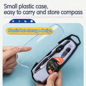 Deli EG20502 <span class=keywords><strong>Boussole</strong></span> avec ensemble de <span class=keywords><strong>dessin</strong></span> de mine de crayon Boîte PS de haute précision à glissière lisse pour un rangement <span class=keywords><strong>facile</strong></span> - Product Image 5