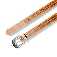Ceinture JULUN Y2K pour femme, ceinture de créateur, style western, boucle ardillon en alliage gaufré géométrique, accessoire de taille en cuir PU pour jeans quotidiens