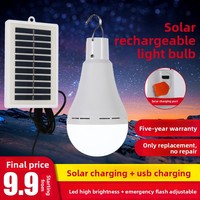 Lampes solaires LED d'extérieur pour le camping, haute performance, portables, pour marché nocturne, rechargeables, ampoule LED d'urgence, étanches