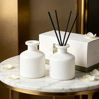 Bouteille en verre vide unique pour diffuseur, blanche, 50 ml, 100 ml, 250 ml, flacon pour bâtonnets de parfum pour diffuseur
