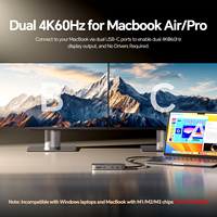 Station d'accueil PULWTOP pour MacBook Pro, double moniteur avec 2*HDMI, PD, Ethernet, USB A/C 10 Gbps pour MacBook Pro/Air M5/M4/M3 Pro & Max