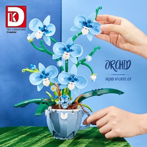 Clientes DE LA Copa de Café Creativa Orquídea Flor Planta Modelo Juguete Educativo para Niños Bloques de Construcción Ensamblados - Product Image 2
