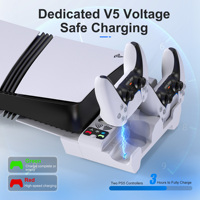 Station de charge sécurisée avec support de refroidissement horizontal à 3 niveaux pour PS5 Pro et PS5 Slim