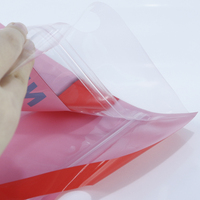 Sacs de vente au détail en plastique Mylar transparent imprimés sur mesure avec poignées, sacs à fermeture éclair avec poignée pour vêtements
