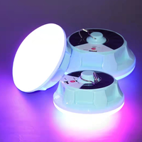 Lampu Tenda Camping Tenaga Surya dengan Power Bank, Lampu Camping LED Isi Ulang Tenaga Surya USB