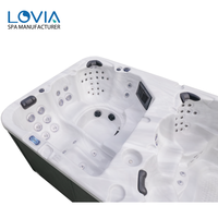 Kolam Renang Spa Mewah Berkualitas Terbaik, Bak Mandi Whirlpool, Hot Tub, Kolam Tanpa Batas Luar Ruangan, Kolam Renang Spa Zona Ganda, Kolam Renang Di Atas Tanah