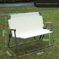 Chaise de camping double avec logo personnalisé, chaise pliante d'extérieur de haute qualité, légère et économique