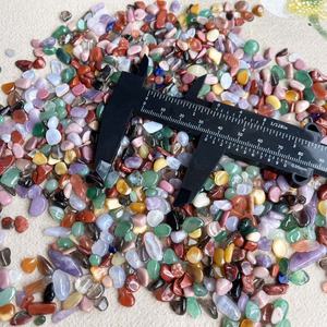 도매 대량 명상 천연 무지개 마노 텀블 돌 혼합 다채로운 크리스탈 자갈 - Product Image 3