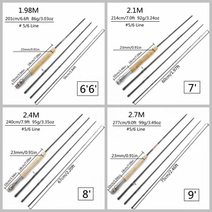 Thiết kế cần câu ruồi OEM ODM 4 khúc, cần câu ruồi siêu nhẹ, cần câu spinning đóng thùng carton - Product Image 6