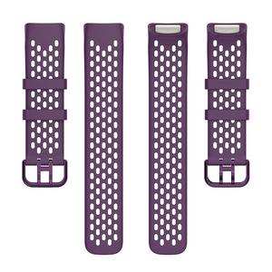 Bracelet de Sport de couleur unie pour <span class=keywords><strong>Fitbit</strong></span> Charge 5, <span class=keywords><strong>Style</strong></span> nid d'abeille, trous respirants, Bracelet de <span class=keywords><strong>montre</strong></span> en Silicone - Product Image 6