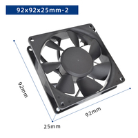Ventilateur axial DC IP68 étanche et antidéflagrant 92x92x25mm avec roulement à billes 12/24V OEM ODM pour alimentation électrique