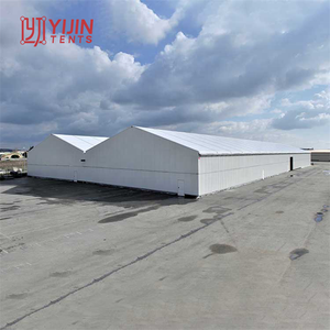Grande tente de stockage logistique temporaire imperméable en PVC blanc 1000 m² - Product Image 2