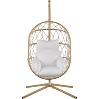Ensemble balançoire suspendue en rotin PE moderne pour l'extérieur, patio et jardin, mobilier de loisirs, approuvé par le parc