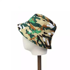Custom Outdoor Summer Cartoon Leaf Design Cotton Twill Four Seasons <b>Reversible</b> <b>Bucket</b> <b>Hat</b> Double-Side-Wear Unisex Camo Print - Product Image 2