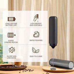 Rechargeable Milk Frother With Sleeve <b>Coffee</b> Frother Handheld Foam <b>Maker</b> <b>Coffee</b> Tool - Product Image 3