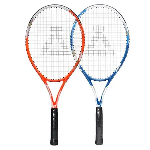 Pop Tennisracket Met String Raquette De Tennis Voor Volwassen Training Oem Hoge Kwaliteit Aluminium Tennisracket