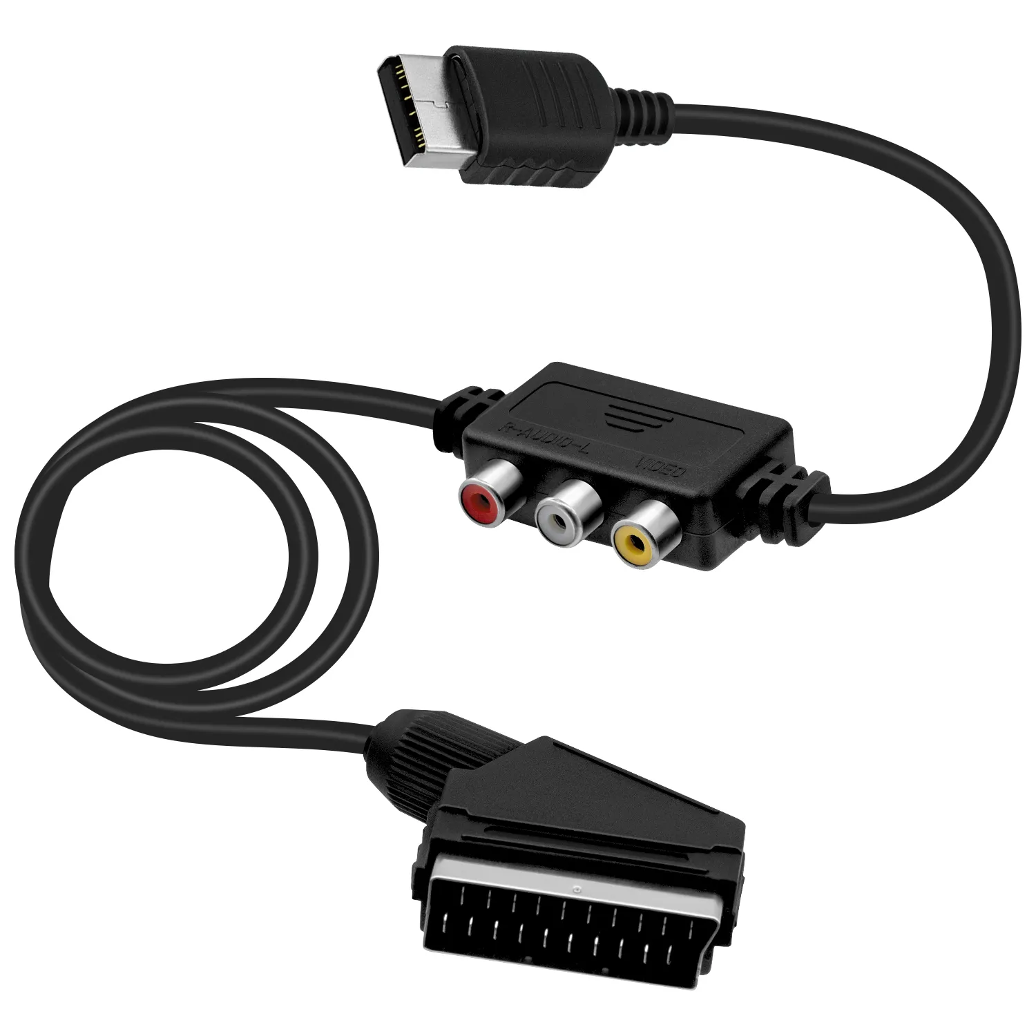 2 in 1 RGB Scart + RCA AV Cavo di Uscita del Cavo di Piombo Con Adattatore AV per SEGA Dreamcast per PAL