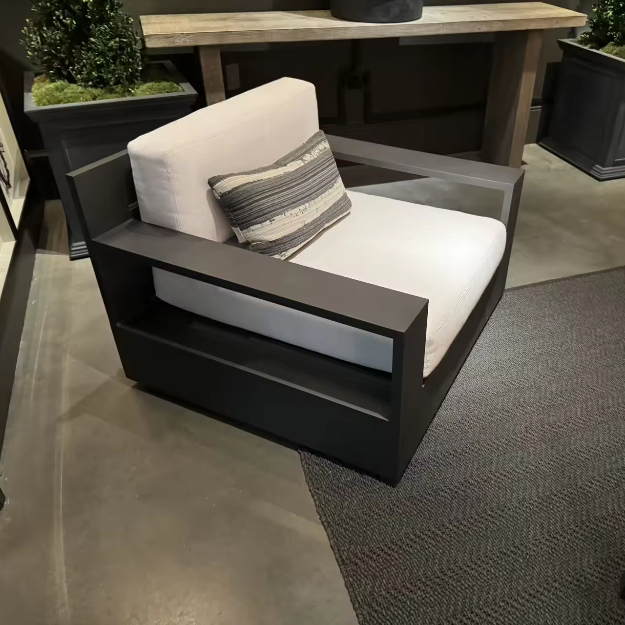 Outdoor Metal Sofa  Patio Two Seat Simple Sofa patio swing courtyard aluminum sectional sofa set