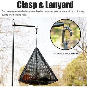 Triangular Drying Net Foldable Storage Bag Hanging Mesh Organizer For Camping Picnic Outdoor Use - Product Image 4