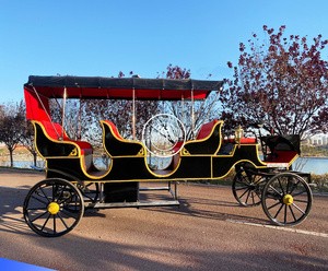 Customized Wedding Royal Horse Drawn Carriage Wagon Sightseeing Steel Frame 400KG Max Payload for Sale - Product Image 4