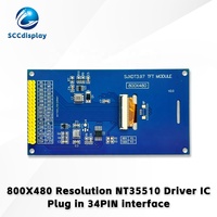 Écran tactile résistif couleur SCCdisplay 3,97 pouces TFT LCD SJXD3.97 LCM-RT IPS Full View SPI Plug-in 34 broches 800x480 avec rétroéclairage LED