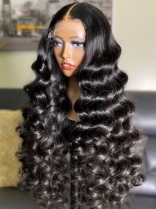 Peluca de Cabello Humano Virgen Brasileño con Ondas Profundas Sueltas, Densidad 250%, Frente de Encaje Largo HD, Transparente, Sin Pegamento, de Proveedores Originales - Product Image 2