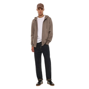 Sweat à capuche en éponge française surdimensionné pour hommes, poids lourd 180ct, hiver 100%, sweat-shirt zippé solide, logo personnalisé, broderie pour impression bouffante - Product Image 4