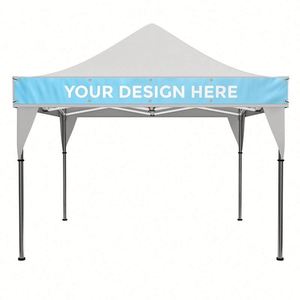Custom Tent Banner Outside <b>Vinyl</b> 10x10 Tent Banner Canopy Tent Festival Banner at Trade Show Pop up Shop Event - Product Image 1