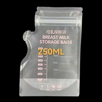 Sac de conservation jetable HJ Brand HJ-RTS003 de 250 ml pour lait maternel et aliments pour bébé – Design théière, pochette de congélation autoportante avec fermeture éclair