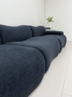 Ensemble de canapé modulaire en forme de L multifonctionnel en tissu moderne personnalisé pour salon appartement