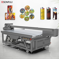 Sonpuu 2513 mesin Printer Format besar UV dengan Xp600 Mural Magnet kulkas kartu cetak kompatibilitas Multi bahan
