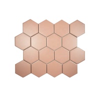 Carrelage mural intérieur moderne en terre cuite hexagonale rouge - Mosaïque pour cuisine et salle de bain