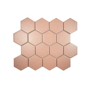 <span class=keywords><strong>Carrelage</strong></span> mural intérieur moderne en terre cuite hexagonale <span class=keywords><strong>rouge</strong></span> - Mosaïque pour <span class=keywords><strong>cuisine</strong></span> et salle de bain - Product Image 4