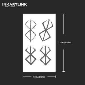 สติกเกอร์สักลายแบบอนิเมะ ลายดาร์กรูนแบรนด์ Sacrifice  สูตรสมุนไพร ติดทนนาน 15 วัน ลายกึ่งถาวร สำหรับตกแต่งร่างกาย แขน คอ ขายส่ง - Product Image 3