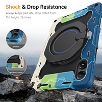 Étui de protection intégrale robuste pour tablette Xiaomi Redmi Pad Pro 12,1 pouces, antichoc, hybride, en plastique rigide avec béquille