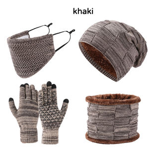 Ensemble chaud pour <span class=keywords><strong>homme</strong></span> pour l'hiver : <span class=keywords><strong>bonnet</strong></span>, masque, gants, cache-cou, écharpe, accessoires décontractés pour l'extérieur et le quotidien - Product Image 2