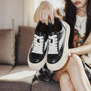 Chaussures pour femmes, chaussures de skate rétro, baskets plateforme, semelle épaisse, respirantes, chaussures décontractées, produit tendance été 2026 - Product Image 3