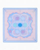 Tapis de Mahjong 31,5 pouces, motif jungle turquoise, tigres blancs, singes, fleurs, antidérapant, écologique, portable, de luxe