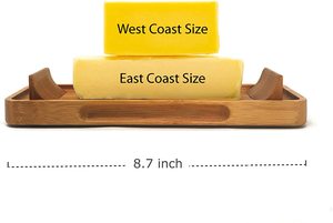 OFFERTA SPECIALE Portaburro in Bambù con Coperchio e Coltello, Contenitore Magnetico per Burro, Piedini Estesi per Evitare Macchie sul Tavolo - Product Image 2