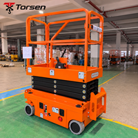 Plateforme de travail électrique portable mini-ciseaux élévatrice 300 kg 3 m 3,9 m 4,8 m pour la décoration et l'entretien