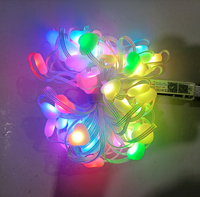 Guirlande lumineuse solaire intelligente en forme de cœur laiteux, décoration de Noël, éclairage solaire intelligent pour la maison, pour la décoration de jardin de Noël